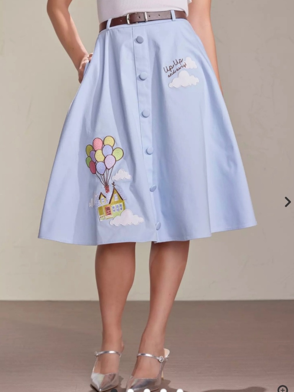 Her Universe Disney Pixar Up House Retro Skirt Size XS NWOT